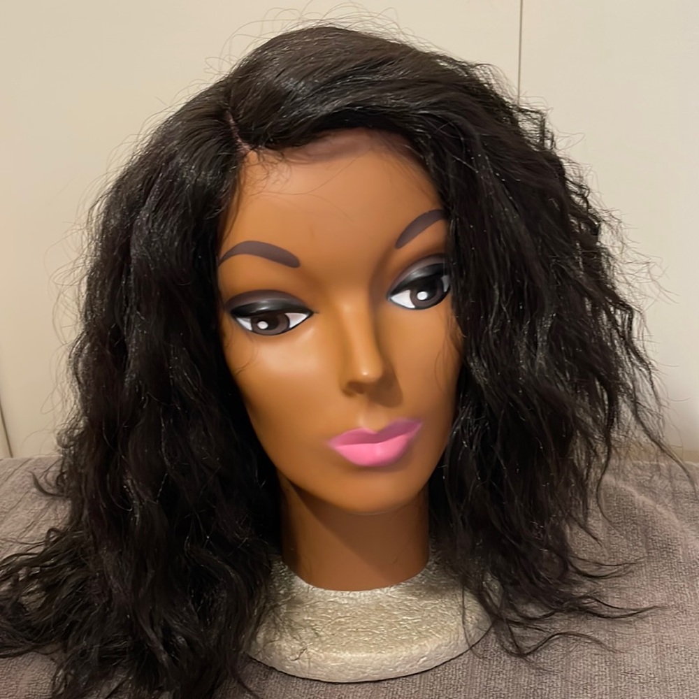 Deep side Lace part Synthetic Wavy Wig